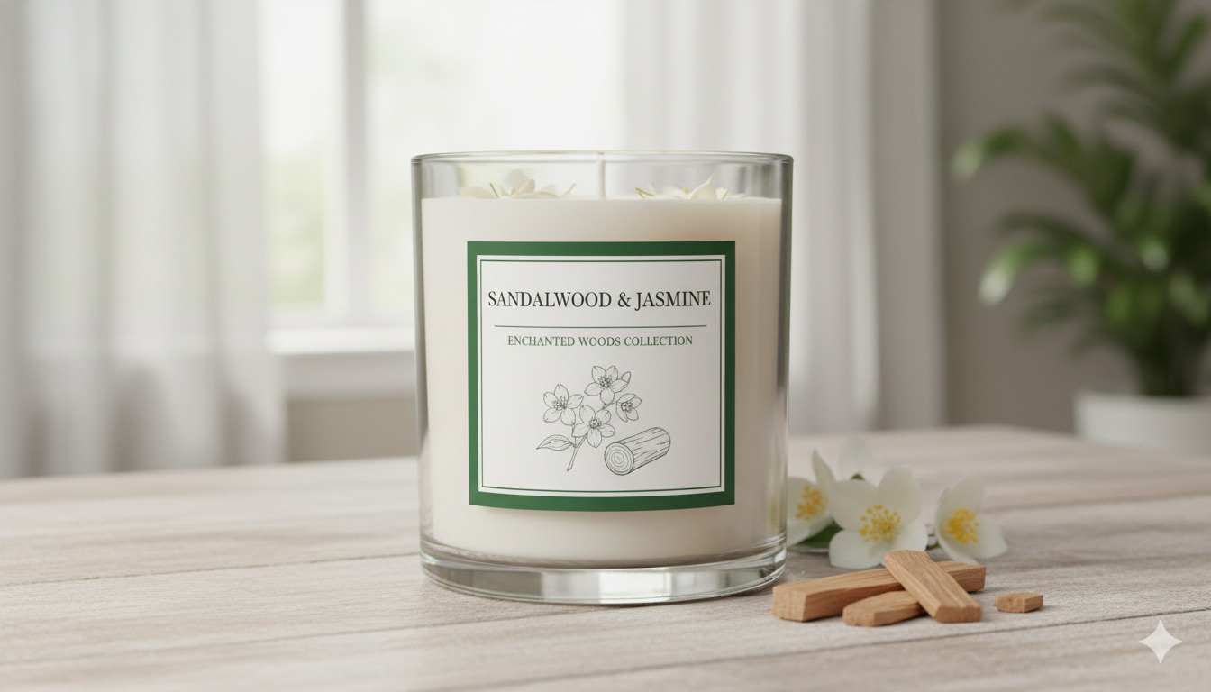 Sandelhout & Jasmijn geurkaars